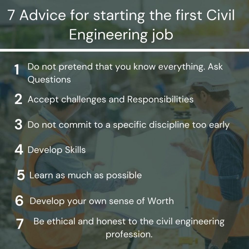 First civil engineering job